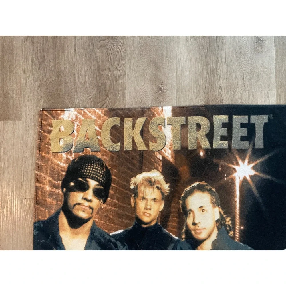 Backstreet Boys 2000 Towel Black Blue BSB Boy Band Y2K Pop Music Beach Bath